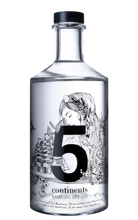 5 continents HAMBURG DRY GIN :: Die Flasche